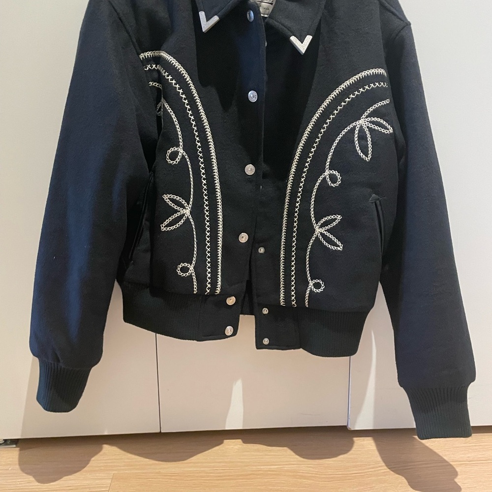 Levi's Navy Blue Western Jacket with White Embroidery